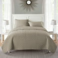 thumbnail image 1 of VCNY Home Nina 3-Piece Taupe Geometric Quilt Set, King, Adult, Unisex, 1 of 6