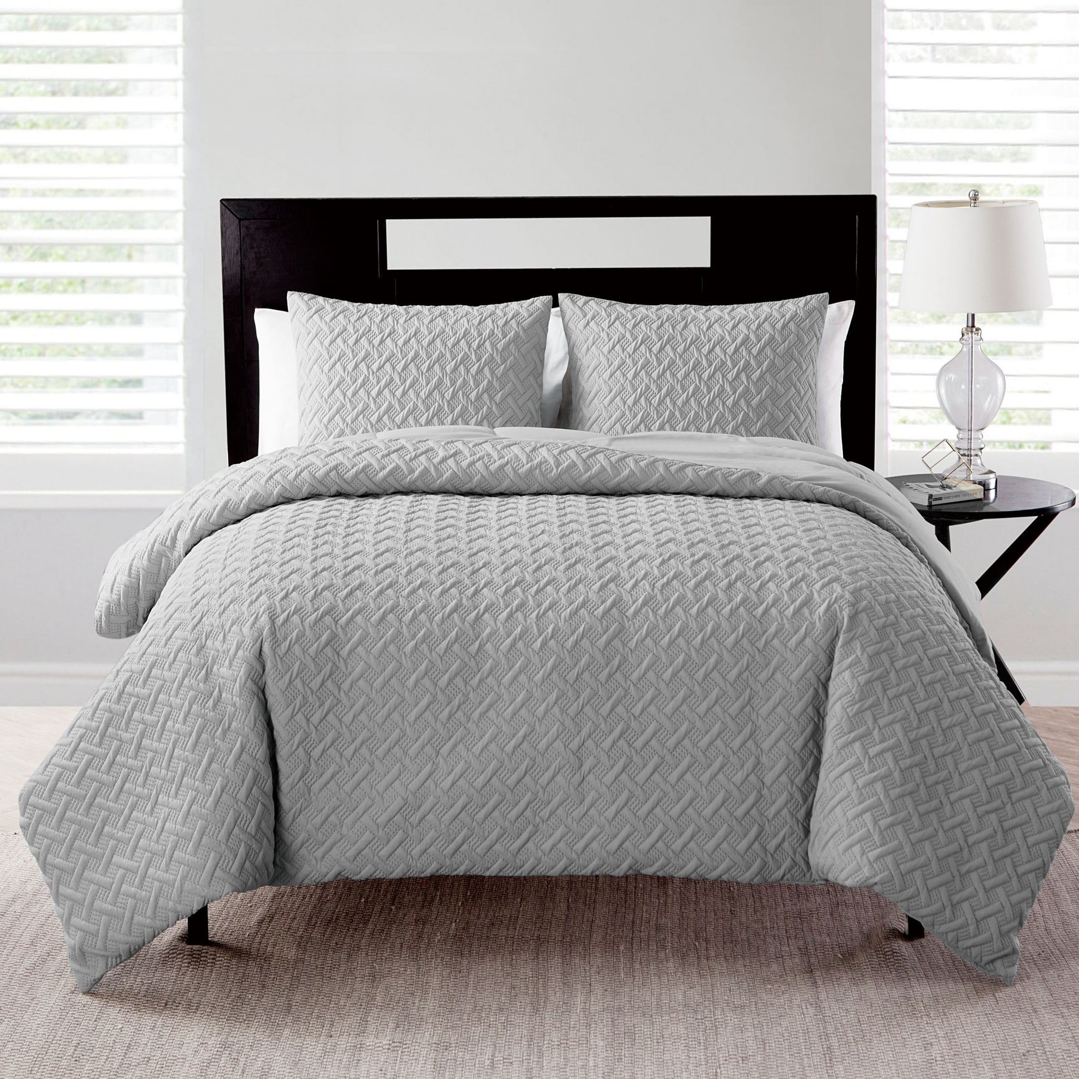 VCNY Home Nina II 2-Piece Grey Geometric Comforter Set, Twin/Twin XL, Adult, Unisex