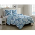 thumbnail image 1 of VCNY Home Patchwork Sealife 3-Piece Blue Reversible Quilt Set, Full/Queen, Adult, Unisex, 1 of 5