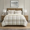 thumbnail image 1 of VCNY Home Plaid 3-Piece Taupe Plaid Comforter Set, King, Adult, Unisex, 1 of 5