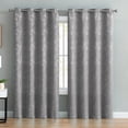 thumbnail image 1 of VCNY  Home Rosalie Tonal Jacquard Grommet Curtain Panel Silver - 84 Inches, 1 of 5