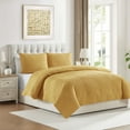 thumbnail image 1 of VCNY Home Sands 3-Piece Gold Textured Curve Striped Pinsonic Quilt Set, King, Adult, Unisex, 1 of 5