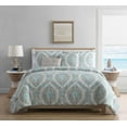 thumbnail image 1 of VCNY Home Sea Damask Reversible Comforter Set, Queen, Taupe, 1 of 6