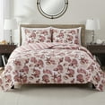 thumbnail image 1 of VCNY Home Shell Treasure 3-Piece Coral/Blush Sea Shell Reversible Quilt Set, King, Adult, Unisex, 1 of 5
