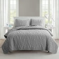 thumbnail image 1 of VCNY Home Shore Coastal 3-Piece Grey Textured Sealife Quilt Set, Queen, Adult, Unisex, 1 of 5