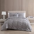 thumbnail image 1 of VCNY Home Sumara 4-Piece Grey Striped Polyester Comforter Set, Full/Queen, 1 of 5