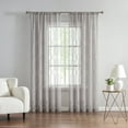 thumbnail image 1 of VCNY Home Taupe 3D Clip Sheer Rod Pocket Curtain Panel, 52" x 95", 1 of 5