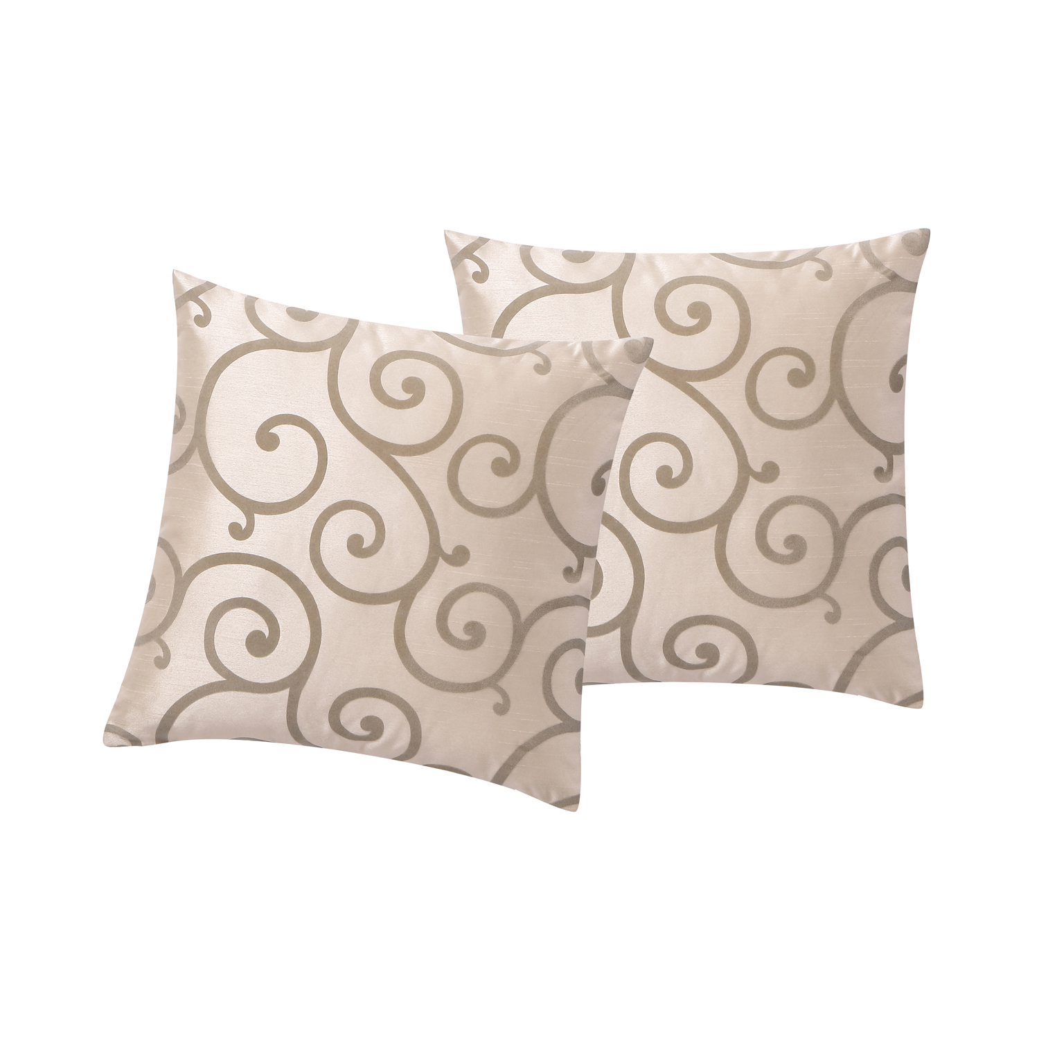 VCNY Home TwoTone Irongate Flocked 2Pack 18" x 18" Decorative Throw