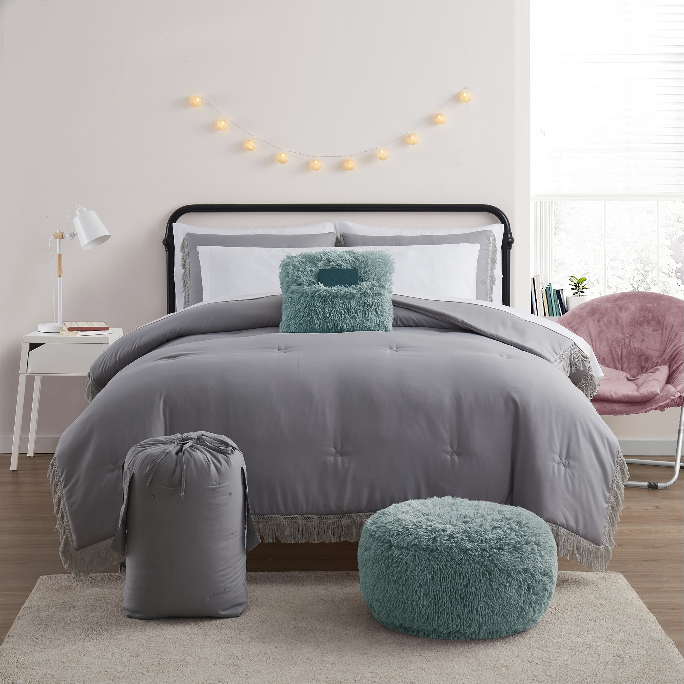 Grey bed in 2024 a bag queen