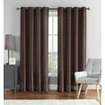 thumbnail image 1 of VCNY Home Ultra Luxurious Faux Silk Grommet Curtain Panels - Brown, 1 of 1