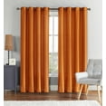 thumbnail image 1 of VCNY Home Ultra Luxurious Faux Silk Grommet Curtain Panels - Orange/Pumpkin, 1 of 1