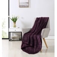thumbnail image 1 of VCNY Home Ultra Soft & Plush Hypoallergenic Oversized Herringbone Textured Fleece Throw Blanket Cover - Assorted Colors, 1 of 2