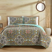 VCNY Home Yara 3-Piece Multicolor Medallion Quilt Set, King, Adult, Unisex