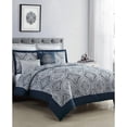 thumbnail image 1 of VCNY Home Yorkshire 7-Piece Queen Navy Queen Comforter Set, 1 of 9