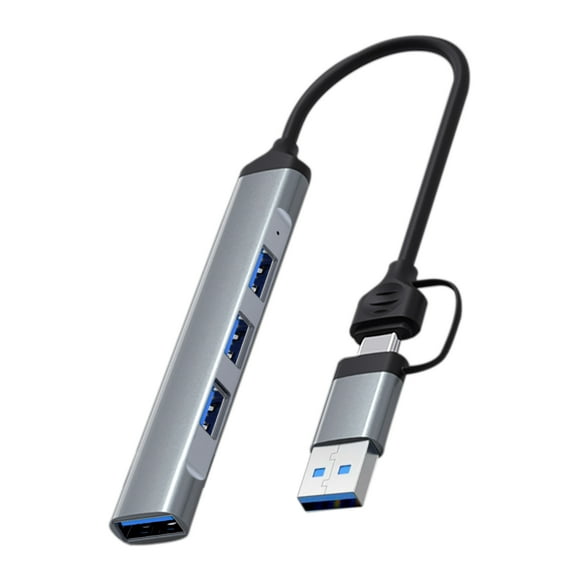 VCOM 4 in 2 USB 3.0 Hub, 5Gbps USB3.1 Gen1 USB3.0+USB2.0*4 s with USB C Adapter, Portable Ultra-Slim USB Splitter USB Adapter for MacBook, iMac Pro, Mac Mini/Pro, Surface Pro, Dell, HP