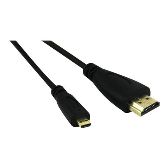 VCOM CG588-6FEET 6ft HDMI Male to Micro HDMI Male High Speed w/ HDMI v1.4 (Black)