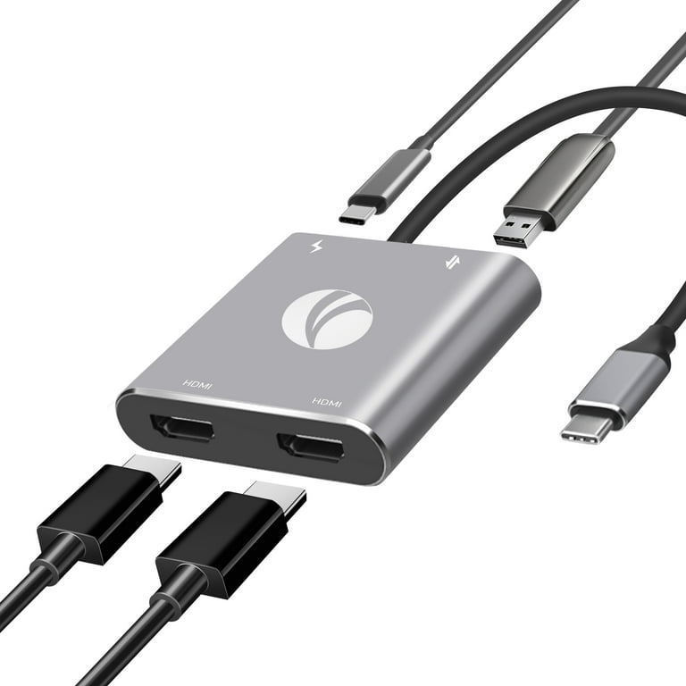 VCOM USB C to Dual HDMI Adapter Support MST, 4K@60Hz and Dual 4K