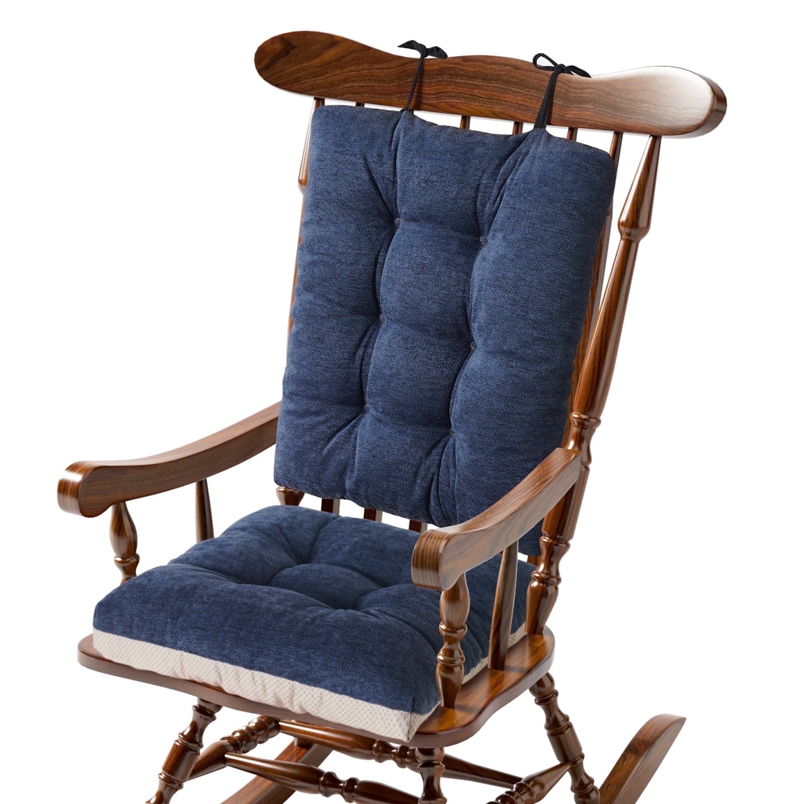 Slipping From Rocking Chair VCOMSOFT Polyester Tufted Rocking Chair Cushion Set, Memory Foam Non ...