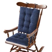 VCOMSOFT Polyester Tufted Rocking Chair Cushion Set, Memory Foam Non Slip Glider Rocker Seat Cushions, Navy