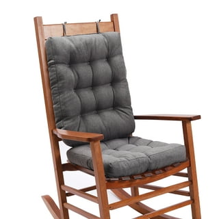 DanceeMangoo Non-Slip Rocking Chair Cushions Backrest Seat Cushion for  Office Chair Desk Seat Cotton Linen Fabric Relax Lazy Buttocks  (Brown(Cotton