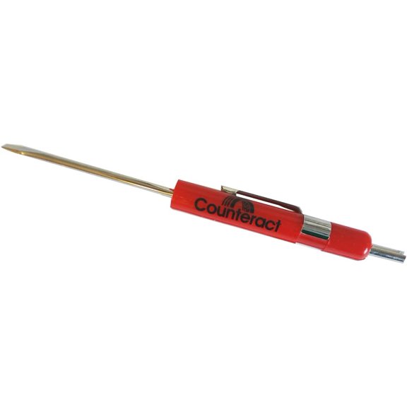 VCR 10 Pack - Tire/Wheel Valve Stem Core Remover Tool and Flat Head Screwdriver for Cars, Trucks, Motorcycles, ATV, UTV, RV, Dirt Bikes Valve Cores, Metal Tip, Red Plastic Body