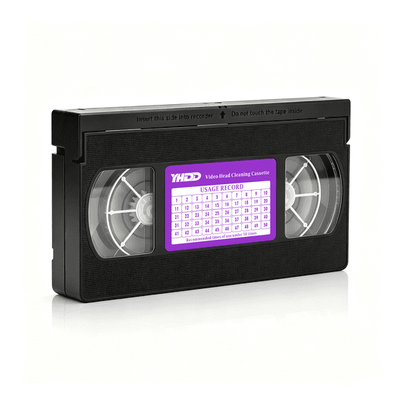 VCR Head Cleaner Tape for VHS/VCR Players, Dry Type Reusable Video Head Cleaner