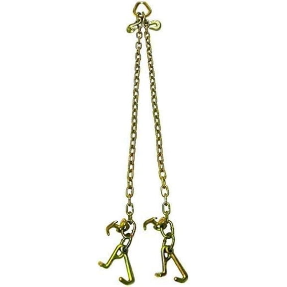 VCRTJ-3L, V Chain, G70, R, T, Mini J Cluster Hook, 3' Legs, Winch V Bridle, for Rollback, Car Carrier, Hauler, Flat Bed