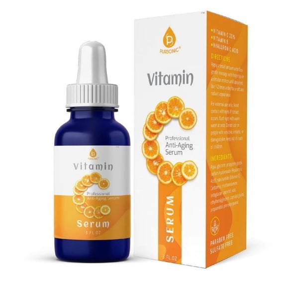 Vitamin C Facial Serum 20% Concentration Antioxidant Skincare 3 oz