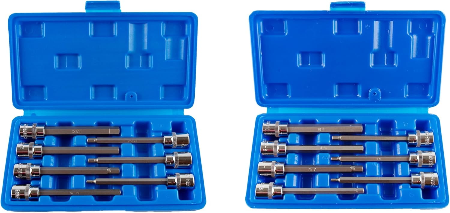 VCT 14pc 3/8" Drive Extra Long Hex Bit Socket Set SAE Standard/MM ...