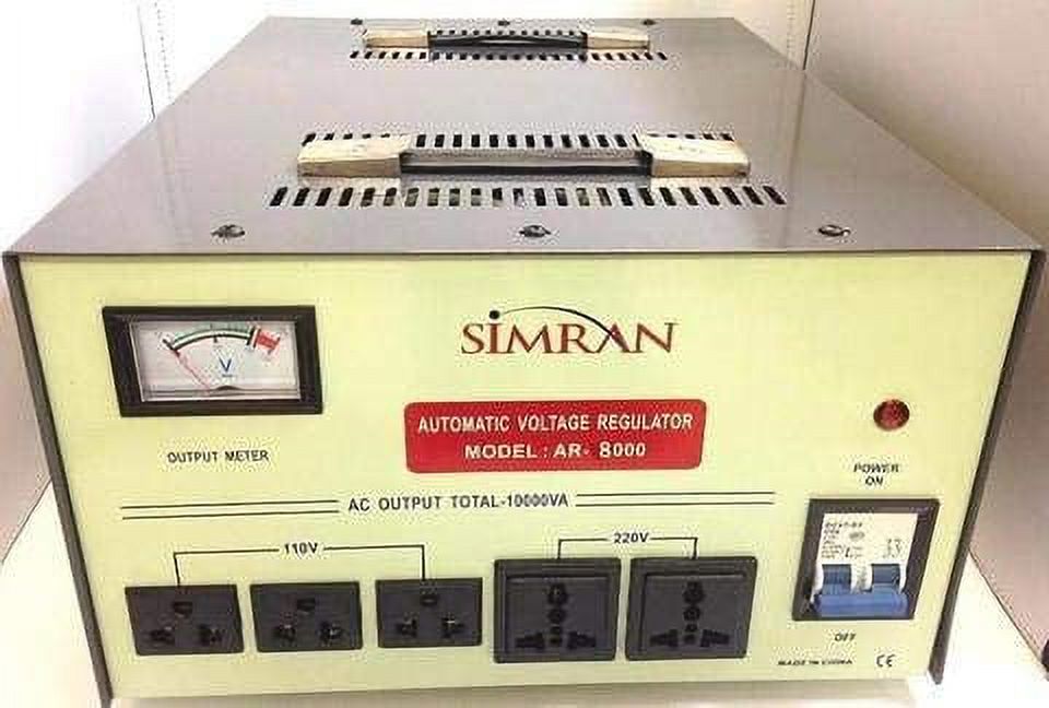 VCT AR8000 - Heavy Duty Automatic Voltage Regulator / Stabilizer with Built-in Voltage Transformer for AC 110V/220V/240V - 8000 Watt