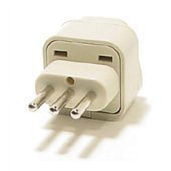 VCT International Travel Grounded Adapter Plug for Italy Converts USA & European Plug to Italy Plug