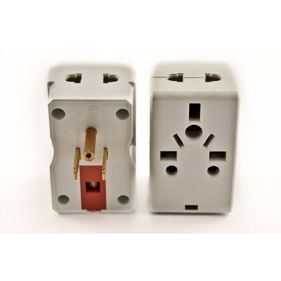VCT VP 116 - Universal 2-Outlet Adapter Plug For USA and Canada - Fuse Protected