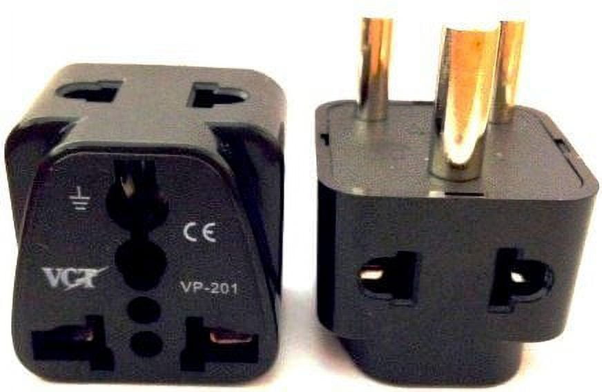 VCT VP201B Universal Plug Adapter for India with Two outlets in One