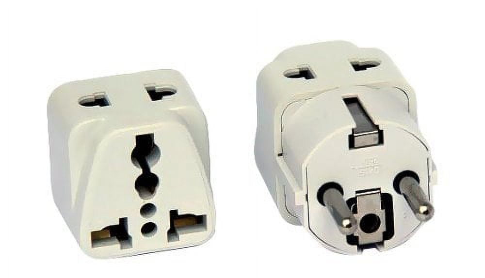 VCT VP-209W Universal 2-outlet Travel Plug Adapter for Europe and Asia ...