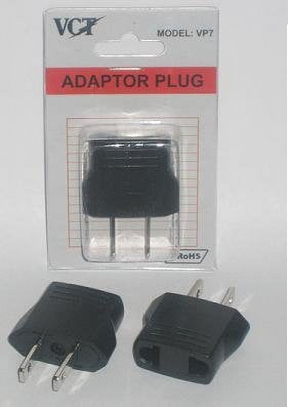 VCT VP7 Adapter Plug for USA Plug Converts Europe / German /Asian Round