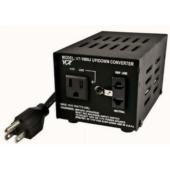 VCT VT-1000J - Japanese Step Up/Down Voltage Transformer Converts Japan 100 Volts To 120Volts OR Vice Versa -1000 Watt