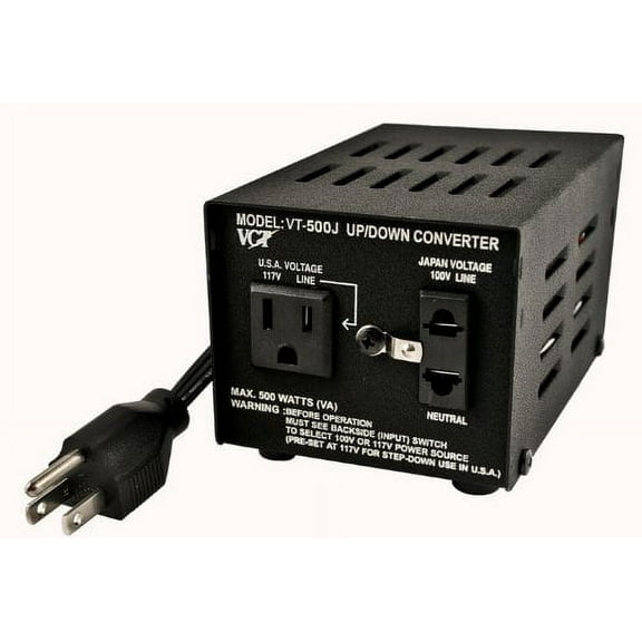 VCT VT-500J - Japanese Step Up/Down Voltage Transformer Converts Japan 100 Volts To 110V OR Vice Versa - 500 Watt