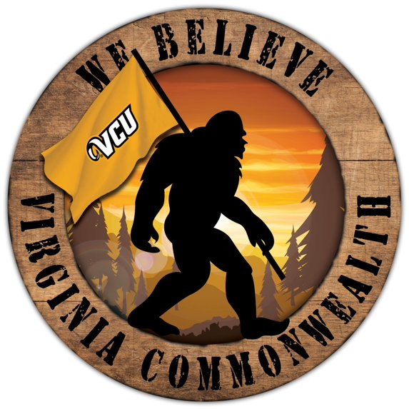 VCU Rams 12'' We Believe Bigfoot Circle Sign