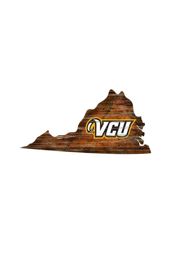 VCU Rams 23.5" x 23.5" Distressed State with Logo Sign