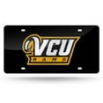 thumbnail image 1 of VCU Rams Black Mirrored Laser Cut License Plate Laser Tag, 1 of 8