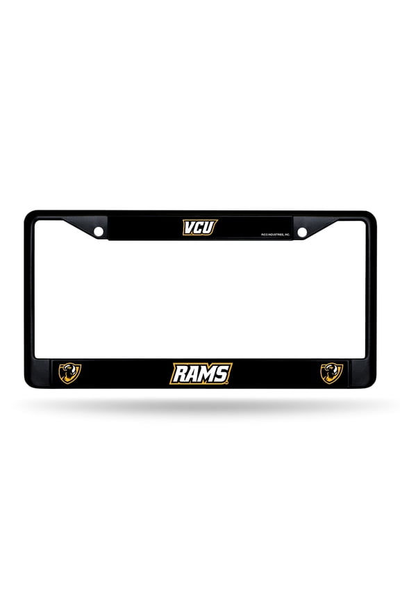 VCU Rams Virginia Commonwealth University Black Metal License Plate Frame