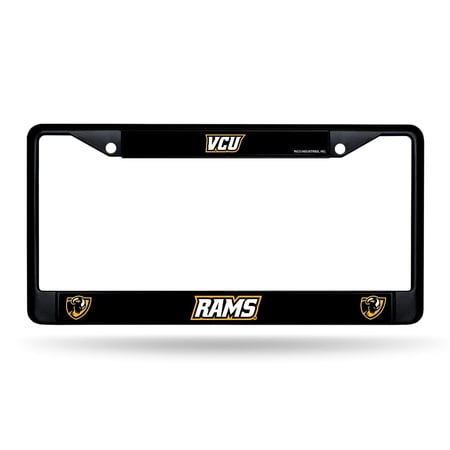 VCU Rams Virginia Commonwealth University Black Metal License Plate Frame