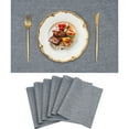 thumbnail image 1 of VCVCOO Reversible Farmhouse Rustic Cloth Placemats Set of 6, Linen Fabric, Machine Washable, Heat Resistant, Gray, 1 of 10