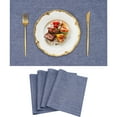thumbnail image 1 of VCVCOO Cloth Placemats Set of 4, Linen Placemats Heat Resistant Dining Table Place Mats Washable Durable Kitchen Table Mats, Denim Blue, 1 of 10