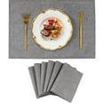 thumbnail image 1 of VCVCOO Cloth Placemats Set of 6, Machine Washable & Heat Resistant Dining Table Place Mats, Linen Blend Fabric Kitchen Table Mats, 13x19 inch, 1 of 10