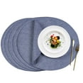 thumbnail image 1 of VCVCOO Reversible Heat Resistant Cloth Placemats Set of 6 - Polyester Linen Blend Machine Washable, 1 of 10