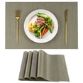 thumbnail image 1 of VCVCOO Green Placemats Set of 4 Non Slip Heat Resistant Rectangle Table Mats Washable Place Mats for Dinner Party Table Decoration, 1 of 12