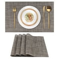thumbnail image 1 of VCVCOO Placemats Set of 4 Vinyl/Plastic Woven Place Mats for Kitchen Table Indoor/Outdoor Durable Washable Placemat Wipeable Dining Table Mats Cappuccino, 1 of 10