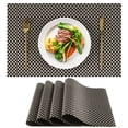 thumbnail image 1 of VCVCOO Placemats Set of 4 Washable Indoor/Outdoor Vinyl Place Mats for Dining Table, Durable Heat Resistant PVC Weave Table Mats, 1 of 12