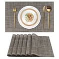 thumbnail image 1 of VCVCOO Placemats Set of 6 - Vinyl Heat Resistant Table Placemats - Easy Clean Wipeable Washable Durable PVC Table Mats for Indoor Dining, 1 of 10